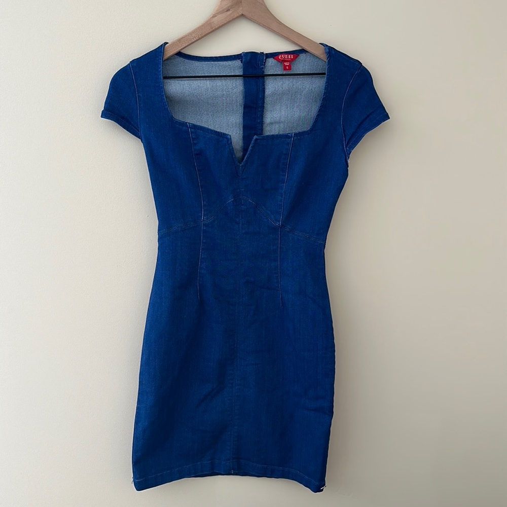 Denim Guess Dress, Fitted V